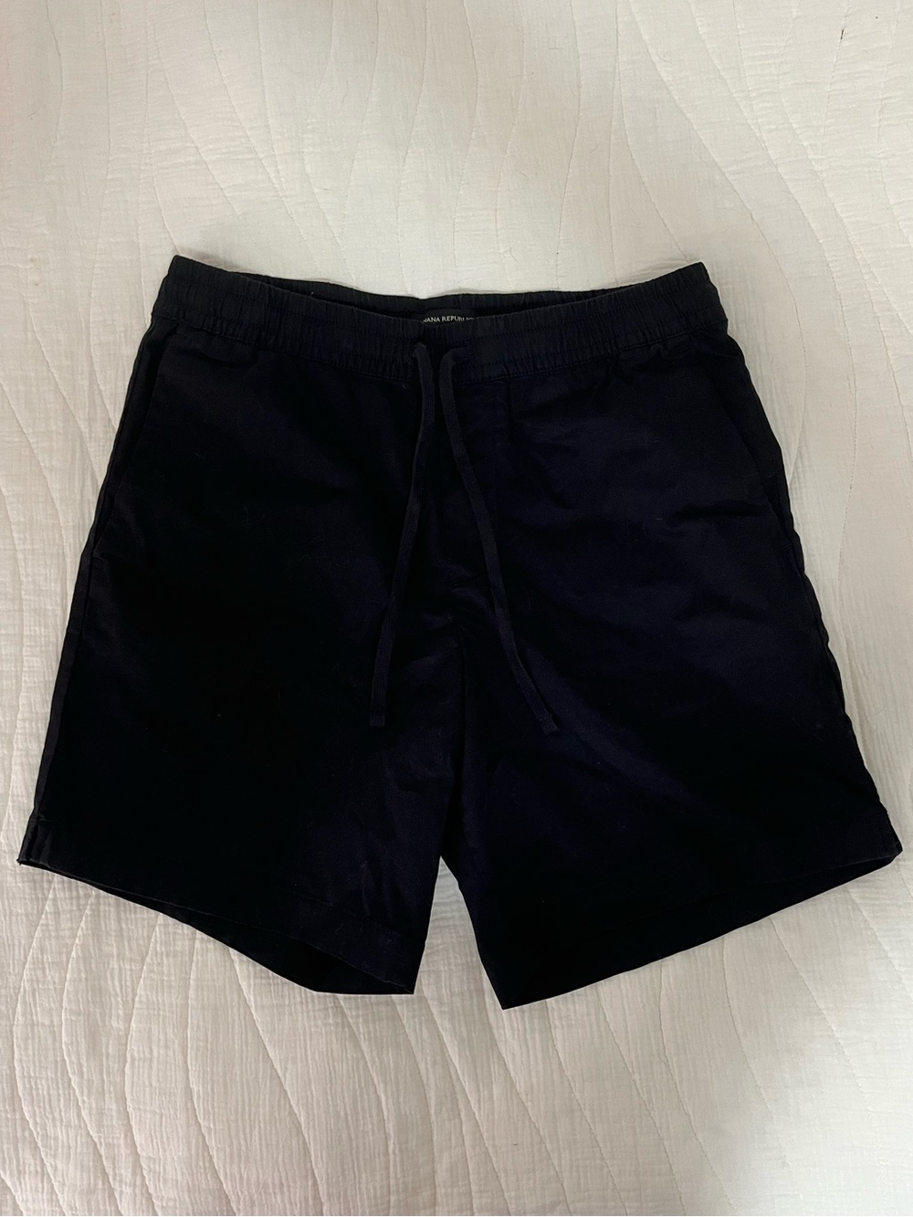 Banana Republic Black Cotton Drawstring Shorts